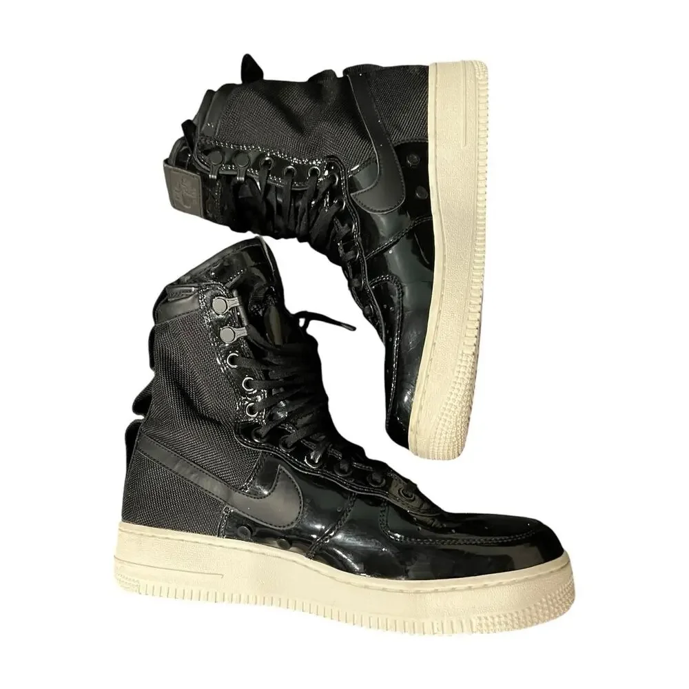 Nike SF Air Force 1 SE High With Black Patent Leather Women’s 9.5 EU 41